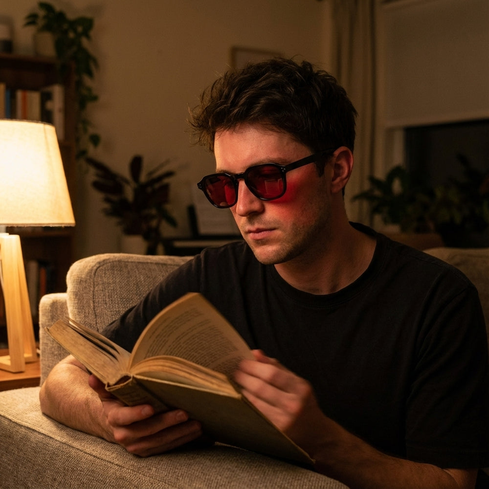 Gafas Sexton con Filtro Rojo para Bloqueo de Luz Azul y Sueño Profundo